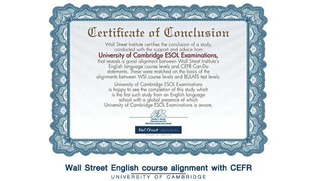 Wall Street English international certifications
