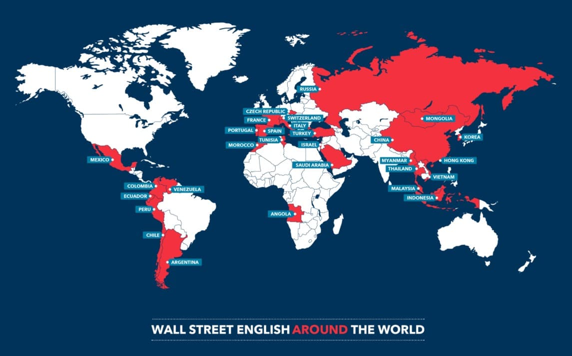 Wall Street English global map